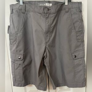 Carhartt Men's Rugged Flex Rigby Cargo Dark Gray Shorts Size 40 Inseam 10.5